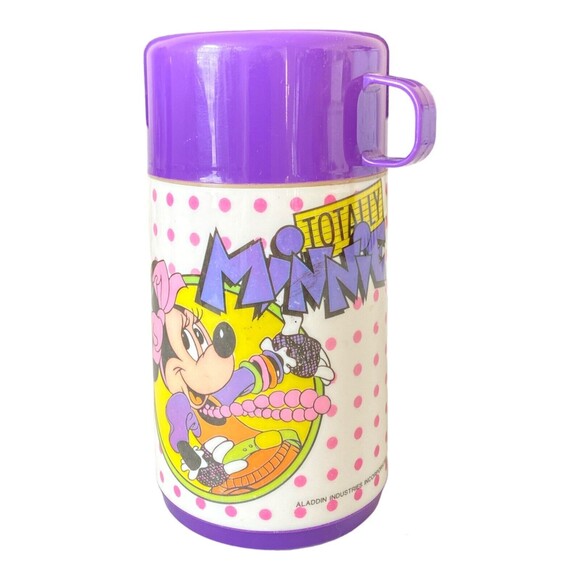 VINTAGE DISNEY Totally Minnie Mouse Aladdin Brand Thermos 1986 Collectible Only - Picture 1 of 11